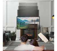 Motorized Fireplace TV Wall Mount, Remote Control Electric Pull Down Mantel Mounting Bracket for 32 to 65 in, Fireplace TV Mount Up to 88 lbs,Height Adjustable,Max VESA 600 x 600mm