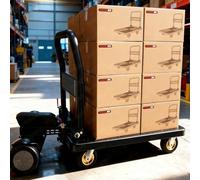 Motorized Flatbed Cart,Electric Platform Cart,12km/H Speed, 900w Dual Motor, 8" Off-Road Wheels, 35km Long Life Battery, Intelligent Control,Electric Utility Cart For 661lbs Loads 90*60cm