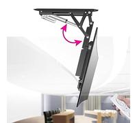 Motorized Flip Down TV Wall Mount, Adjustable 0-85° Ceiling Mount for 32-70 Inch TVs, Electric Teles TV Stand, Space-Saving Design, Easy Installation