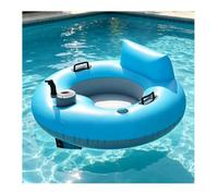 Motorized Floaties for Adults,360° Inflatable Motorized Pool Float with Smart Control, Comfort Backrest, Cup Holder for Pool Lake Summer Recreation