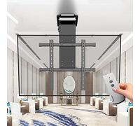 Motorized Foldable TV Wall Mount - Hidden TV Lift for 50-90 Inch Screens - Adjustable 0 to 85° Ceiling Bracket - Space-Saving Design for Modern Homes