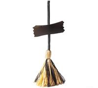 Motorized Halloween Witch Broom Walking Prop With Built In Lights And Creepy Sound Effects For Indoor Outdoor Halloween Scenes