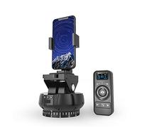 Motorized Pan Tilt Head, Motorized 360° Rotating Panoramic Head for Smartphones/DSLR/Cameras, 2.4G Wireless Professional Pan Tilt with Remote Control and Phone Clip
