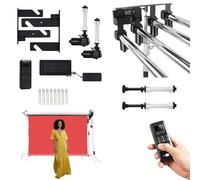 Motorized Photography Background Support System with Remote Control for Studio Backdrop Management