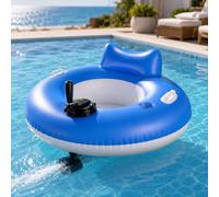 Motorized Pool Float for Adults, Rechargeable Inflatable Pool Lounger with Single/Dual Motor Options, 360° Joystick Control, 5200mAh Battery, Cup Holder, 330 lb Electric Pool Float A