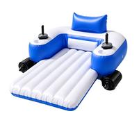 Motorized Pool Float for Adults, Rechargeable Motorized Pool Lounger with Dual Joystick & Motor, Cup Holder, Inflatable Motorized Float with Backrest for Pool Party, Lake & Summer Water