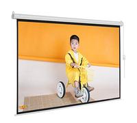 Motorized Projector Screen 60-84" 16:9 Wall Mount Matte White Projection Screen with 12V Trigger Remote Control for Home Theater(84 inch)