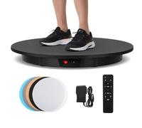Motorized Rotating Display Stand, 360 Degree Electric Turntable for Photography Products & Jewelry, Remote Control, Adjustable Speed
