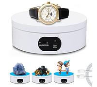 Motorized Rotating Display Stand,Turner Cup Platform for Epoxy Glitter Tumbler, 360 Automatic Mute Rotating Turntable, Tumbler Making Supplies Spinner, Base for Product Video Show, Battery USB Balck