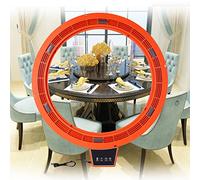 Motorized Rotating Turntable, Lazy Organizer, 360 Degree Electric Rotating Display Stand Serving Tray Automatic Revolving Platform Swivel Base for Wood Glass Tabletop (Color : Black, Size :