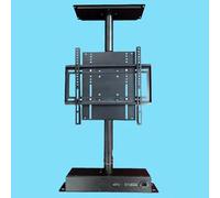 Motorized Rotating TV Wall Mount, Electric 360 Degree Rotating Frame Floor Stand Divider Rotation Base, Universal LCD TV Bracket