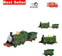 Motorized Toy Train Emily - Battery-Powered Engine with Tender for Kids Age 3+