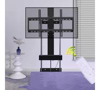 Motorized TV Bracket Stand with Remote Control, Height Adjustable for 37"-75" TVs, Telescopic Lift, Max Load 50kg, Easy Installation