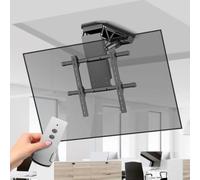 Motorized TV Ceiling Mount with Remote Control, Fits Flat Screen TVs 50-90 Inch, Electric Lift Mechanism for Easy Installation and Height Adjustment