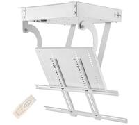 Motorized TV Lift Bracket, Adjustable Angle and Telescopic Design for Ceiling Mounting, Supports Large Screens Up to 132 Lbs with Quiet Operation and Hidden Fold-Down Feature