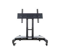 Motorized TV Lift, Height Adjustable TV Floor Stand, Conference Room Podium Universal Mobile Stand, Stage Vertical 90-degree Tilting Low Cart, Load 45kg (Black)