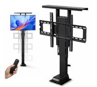 Motorized TV Lift With Remote, Electric Height Riser | Heavy Duty Steel Fininramaae, Fits 32-75 In Screens, 45dB Quiet Motor, Concealed Cabinet & Floor Mount For Living Room