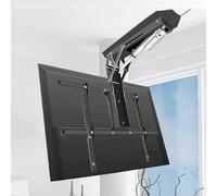 Motorized TV Mount ， Electric Drop Down TV Lift with Remote Control, 0-85° Flip Down Pitched Roof Mount, Telescopic Auto Lift for Home Theater