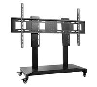 Motorized TV Mount & Stand Cart Adjustable Height TV Lift for 52-100 Inch TVs Mobile Wall Mount with Whee Black Electric TV Stand for Home Theater