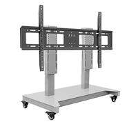 Motorized TV Mount Stand on Whee Height Adjustable TV Lift for 52-100 Inch TVs Rolling TV Cart with Remote Control Light Gray Perfect for Home & Office