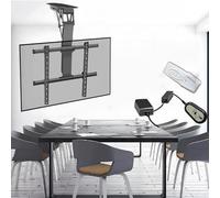 Motorized TV Mount with Remote and Switch Control, Electric Ceiling and Wall Bracket for 32-70 Inch Screens, Easy Installation Solution