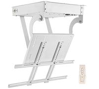 Motorized TV Mount with Remote Control, Electric Ceiling Bracket for Flat Screens, Telescopic Lift Mechanism for Space Saving, Supports Heavy Displays