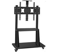 Motorized Universal Swivel TV Stand Stainless Steel Tripod Bracket for 60-80 Inch TVs Adjustable Floor Mount Stylish Black Design Perfect for Home Theater