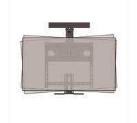 Motorized Wall Mount for TV - Adjustable Ceiling Bracket for 32" to 65" Screens Spring-Loaded Max Capacity 35kg ±18° Rotation for Optimal Viewing Experience