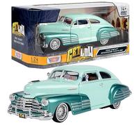 Motormax 1948 Chevrolet Aerosedan Fleetline Lowrider 1:24 Diecast Model Two-Tone Green Get Low Series 79027 by All Star Toys