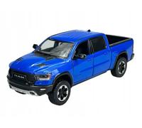 Motormax 2019 RAM Rebel 1500 Crew Cab Pickup Truck Blue Metallic American Classics Series 1/24-1/27 Diecast Model Car