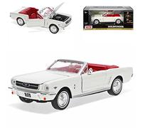 Motormax Ford Mustang 1964 1/2 Convertible White James Bond 007 Goldfinger 1/24 Model Car