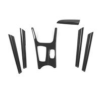 MotorMinds 6Pcs Interior Trim Kit Carbon Fiber Style Gear Shift Panel Inner Door Panel Cover Fit for X3 F25 X4 F26 LHD BMW Accessories