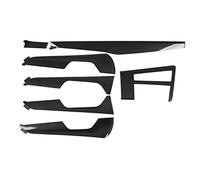 MotorMinds Carbon Fiber Interior Trim Kit Premium RS Style Dry Carbon Fiber Dashboard Door Panel Center Console Cover for A6 C8 S6 C8 RS6 C8 2019 2023 7 Pieces