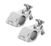 MotorMinds Marine Jaw Slide, 2pcs Steel Boat Hinged Upper Jaw Slide Stainless Steel Bimini Clamp Boat Hardware Fitting Replacement (25mm)