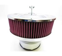 Motornets Chrome Velocity Stack Air Cleaner 9" Washable Element 5-1/8" Neck & 4-1/4" Adapter 5.125" 4.25" Fits GM Chevy Small Block Big Block SBC BBC Hot Rod StreetRod Mopar Ford Chrysler