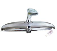 Motornets Rectangular Chrome Rear View Interior Mirror Hot Rod Street Rod Day/Night Switch fits Chevy Ford Mopar SBC BBC Small Big Block Chevy Classic Retro Universal Ventage Windshield Glue on Mount