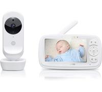 Motorola Nursery Ease 44 Connect - WiFi Baby Monitor with Camera - 4.3 Inch Video Baby Monitor Display - Hubble App - Night Vision, Lullabies, Microphone, Room Temperature Monitoring - White