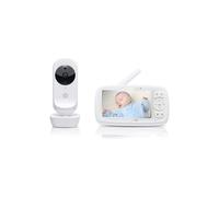 Motorola Nursery Ease 44 Connect - WiFi Baby Monitor with Camera - 4.3 Inch Video Baby Monitor Display - Hubble App - Night Vision, Lullabies, Microphone, Room Temperature Monitoring - White