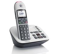 Motorola Cd5011 Single Big Button Dect With Answer Machine - Hac And Amplified Ring Tone, White