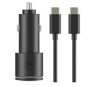 Motorola Chargers - 45W USB PD Dual Port Fast Charger (USB-A, USB-C) Vehicle/Phone Charger with 1M USB-C to C cable.