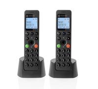 Motorola DOT212 Cordless Landline House Phone, Home Phone, Nuisance Call Blocking, Answer Machine, LCD Backlit Display, Twin Handset Pack