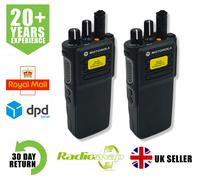 MOTOROLA DP4400E VHF 5 WATT DMR WALKIE-TALKIE TWO WAY RADIOS x 2 FREE EARPIECES