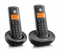 Motorola E202 Cordless Landline House Phone, Home Phone, Nuisance Call Blocking, Do Not Disturb Button, Amber Backlit Display, Twin Handset Pack