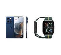 Motorola edge 60, Pantone Gibraltar Sea, Moto AI Smartphone, 50MP Quad Camera System, Includes Protective Cover and Moto watch fit, PANTONE Trekking Green
