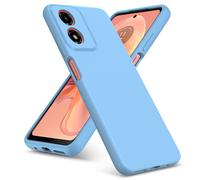(Motorola G04 / E14, Blue) For Motorola G04 / Moto E14 Liquid Silicone Shockproof Phone Case