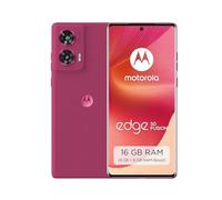 Motorola Moto Edge50 Fusion Smartphone (6,7''-FHD+-pOLED-Display, 50-MP-Kamera, 8/256 GB, 5000 mAh, inkl. 68W-Ladegerät, Android 14) Hot Pink, inkl. Schutzcover + Handyhalterung [Exklusiv bei Amazon]
