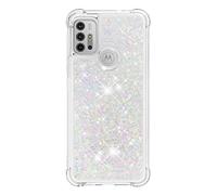 Motorola Moto G30/Moto G10 Case, Girly Shiny Glitter Sparkle Quicksand Floating Liquid Clear Transparent Soft TPU Silicone Protective Bumper ShockProof Phone Cover for Moto G30/Moto G10, Colorful