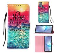 Motorola Moto G50 Case, 3D Shockproof Flip Folding Stand PU Leather Notebook Wallet Phone Case with Magnetic Card Holder Protective Cover Silicone Bumper for Motorola Moto G50, Chasing Dreams