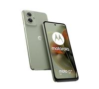 Motorola Moto G55 5G Smartphone (6.49" FHD+ Screen, 50MP Camera, 8/256GB, 5000mAh, Android 14), Smoke Green (Vegan PU Leather) with Protective Case