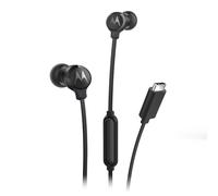 Motorola - Motorola Sound EARBUDS 3C-S Type C Wired Earphones, High Definition Sound, Built-in Microphone, Ergonomic Design and Tangle-Free Cable - Black